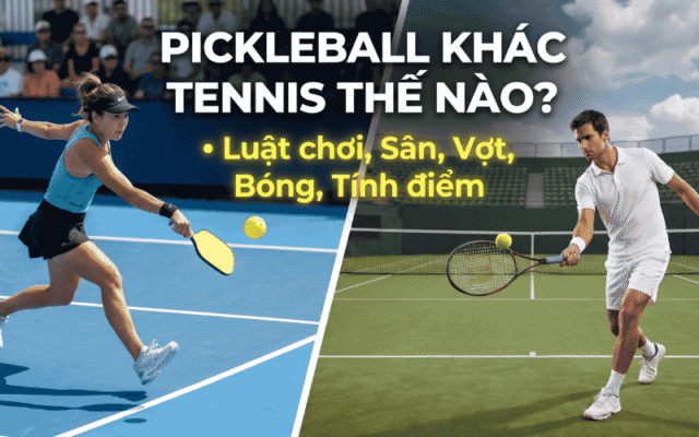 Pickleball Khác Tennis Thế Nào? So Sánh Luật Chơi, Sân, Vợt, Bóng, Cách Tính Điểm Và Độ Khó