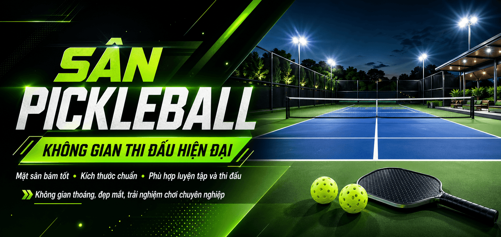 sân pickleball banner