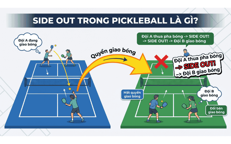 Side out trong Pickleball là gì?