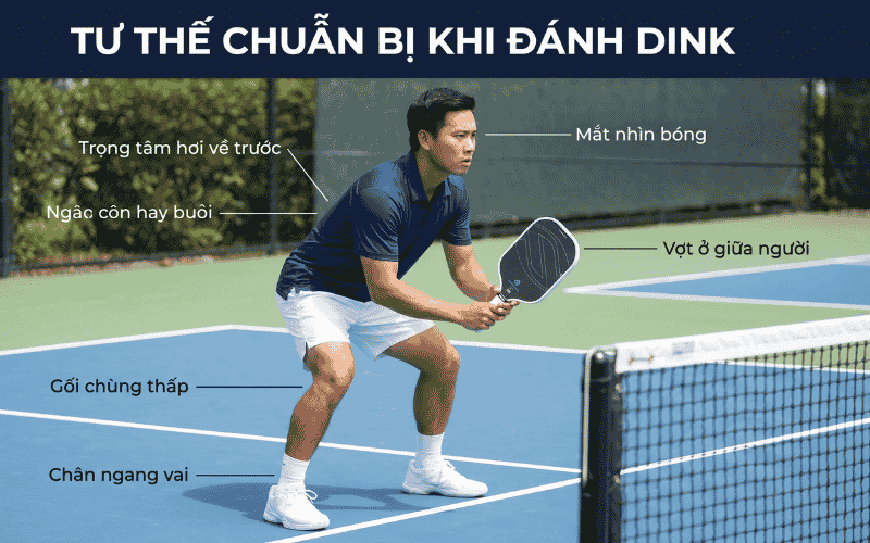 Tư thế chuẩn bị khi đánh dink