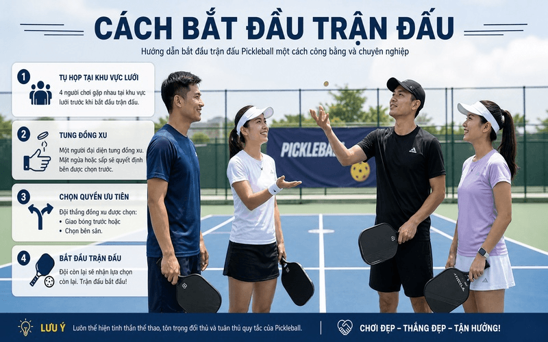 Cách bắt đầu trận đấu