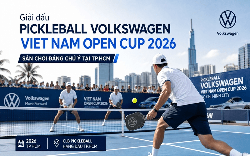 Giải đấu Pickleball Volkswagen Viet Nam Open Cup 2026: Sân chơi đáng chú ý tại TP.HCM