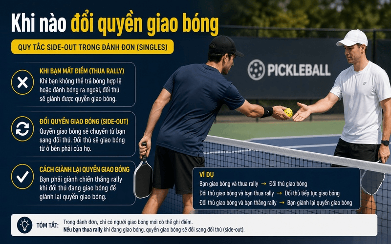 Khi nào đổi quyền giao bóng?