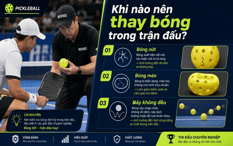 Khi nào nên thay bóng trong trận đấu?