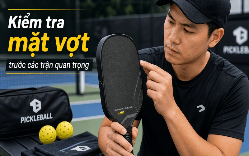 Kiểm tra mặt vợt trước các trận quan trọng