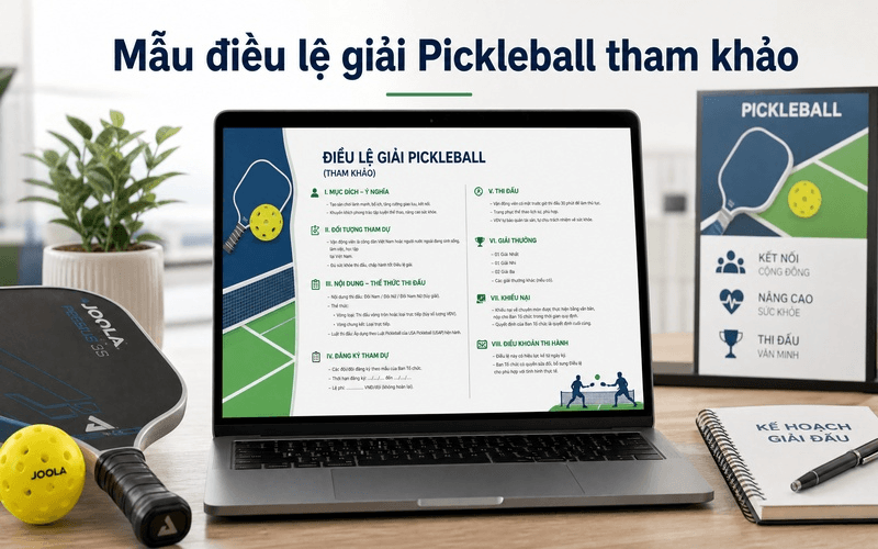 Mẫu điều lệ giải Pickleball tham khảo