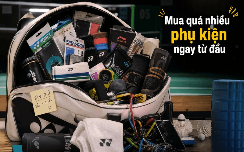 Mua quá nhiều phụ kiện ngay từ đầu