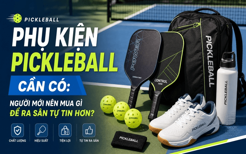 Phụ kiện Pickleball cần có: Người mới nên mua gì để ra sân tự tin hơn?