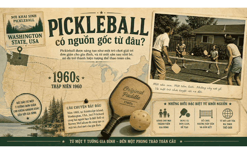 Pickleball có nguồn gốc từ đâu?