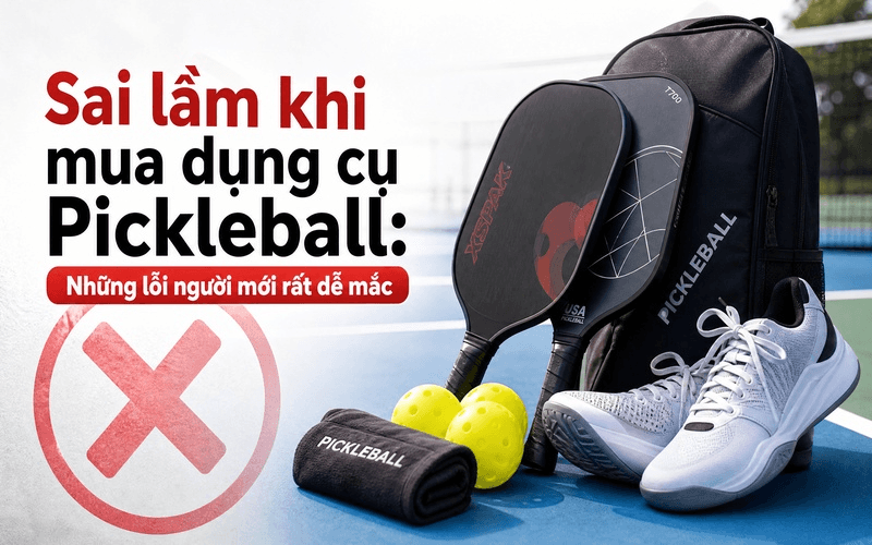 Sai lầm khi mua dụng cụ Pickleball: Những lỗi người mới rất dễ mắc