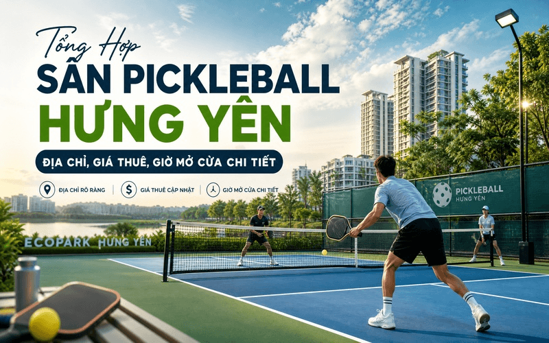 Tổng Hợp Sân Pickleball Hưng Yên: Địa chỉ, giá thuê, giờ mở cửa chi tiết
