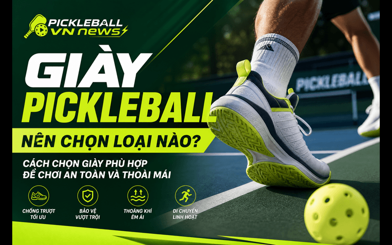Giày Pickleball nên chọn loại nào? Cách chọn giày phù hợp để chơi an toàn và thoải mái